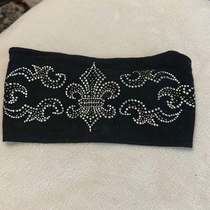 Black and silver Harley headband